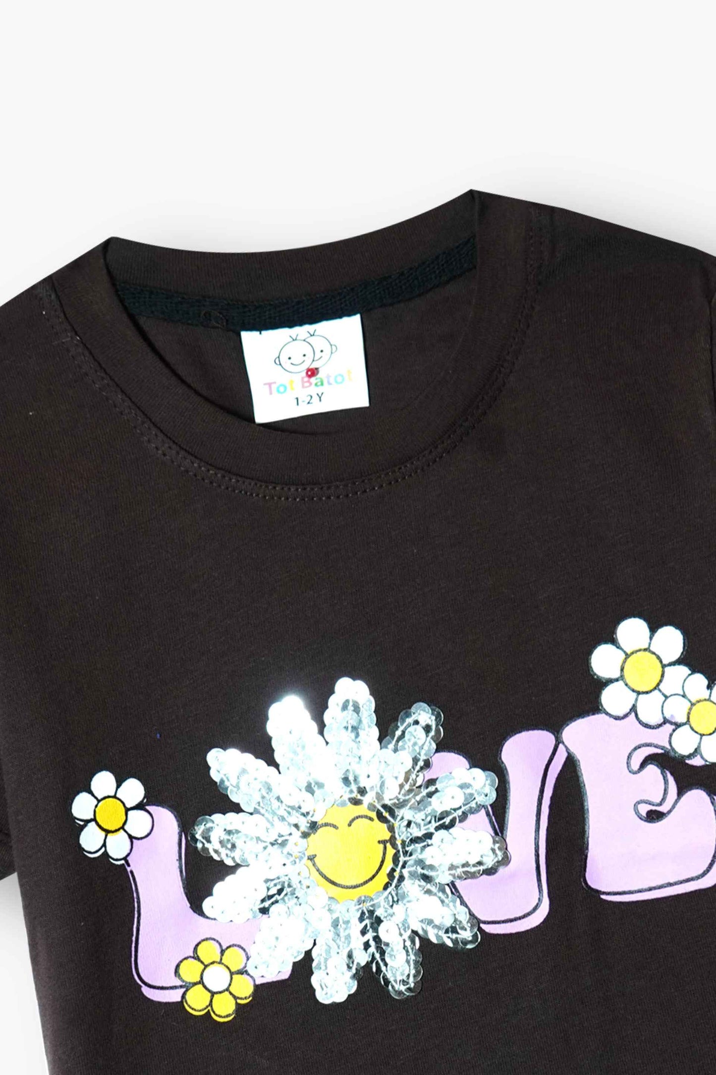 Girls Summer Cotton Outfit - LOVE Daisy Print Set