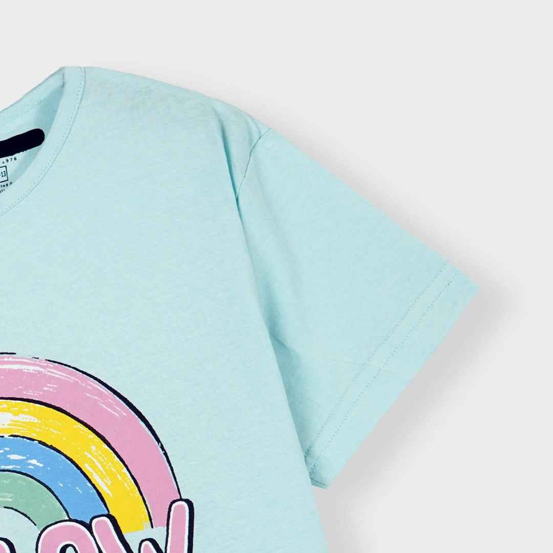 Girls' Rainbow T-Shirt β Cute & Stylish "Follow Me and Rainbow" Design