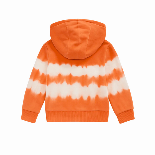 Stylish Tie-Dye Hoodie Orange White for Winter Collection