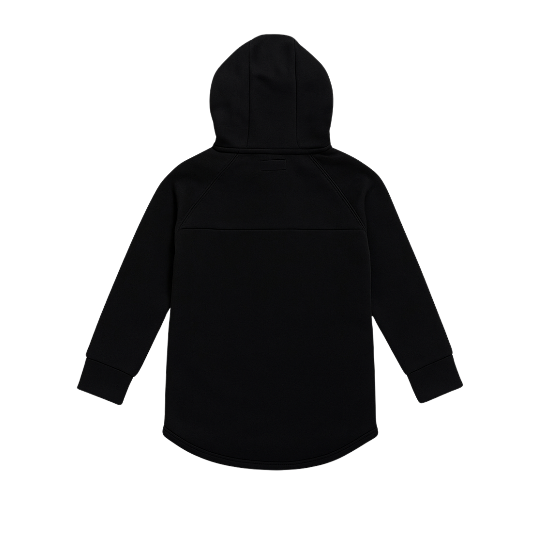 Classic Black Winter Hoodie for Kids - Cozy Zip-Up Style for Cold Days