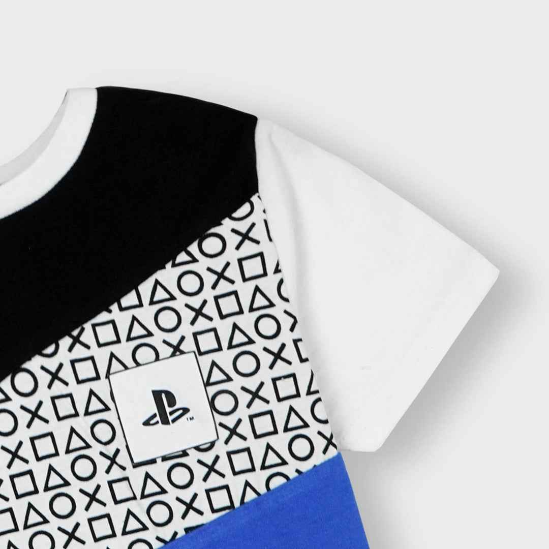 Boys Geometric Colorblock T-Shirt - Cool Summer Play Mode Style
