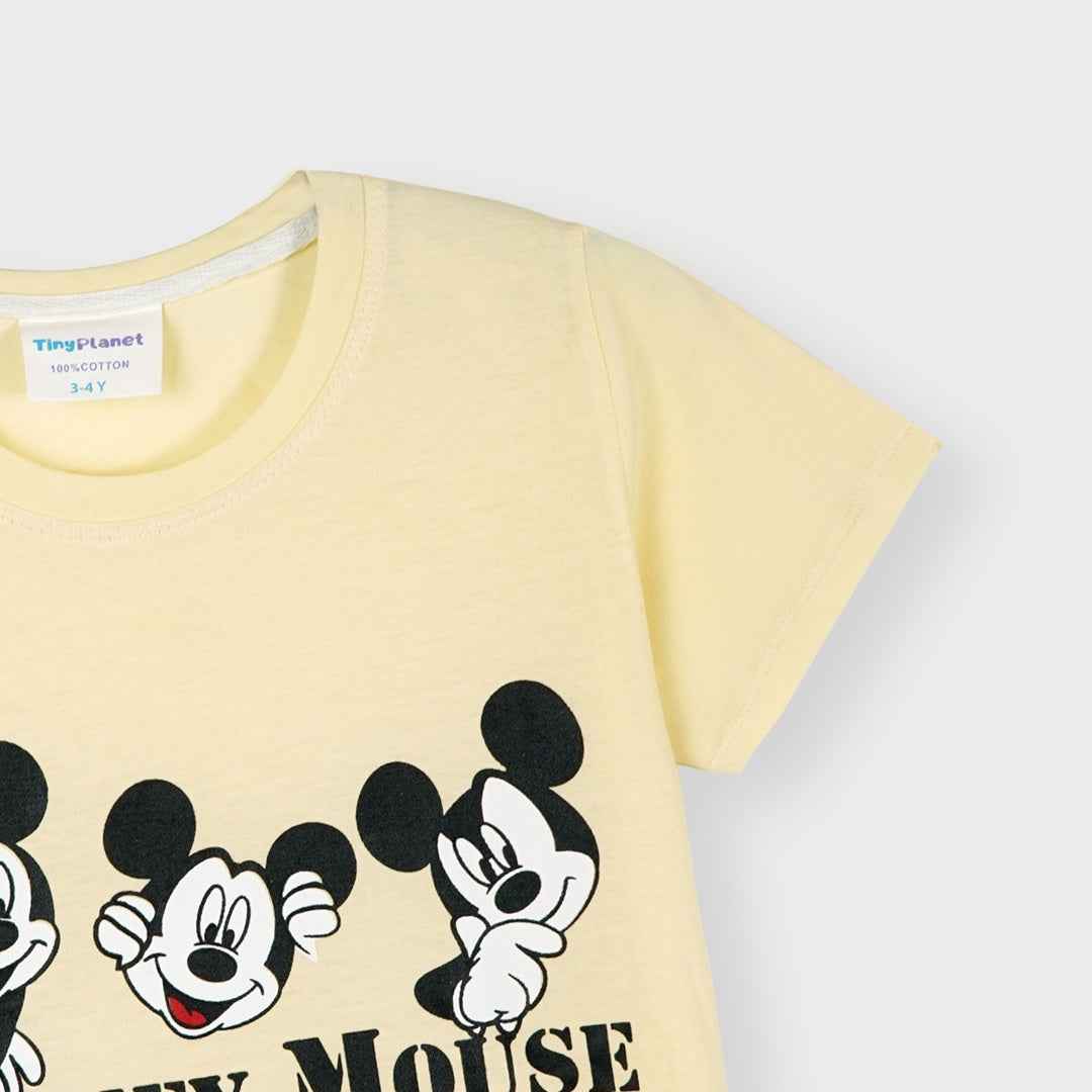 Kids Mickey Mouse Pajamas for Kids - Cute Yellow Summer Sleepwear