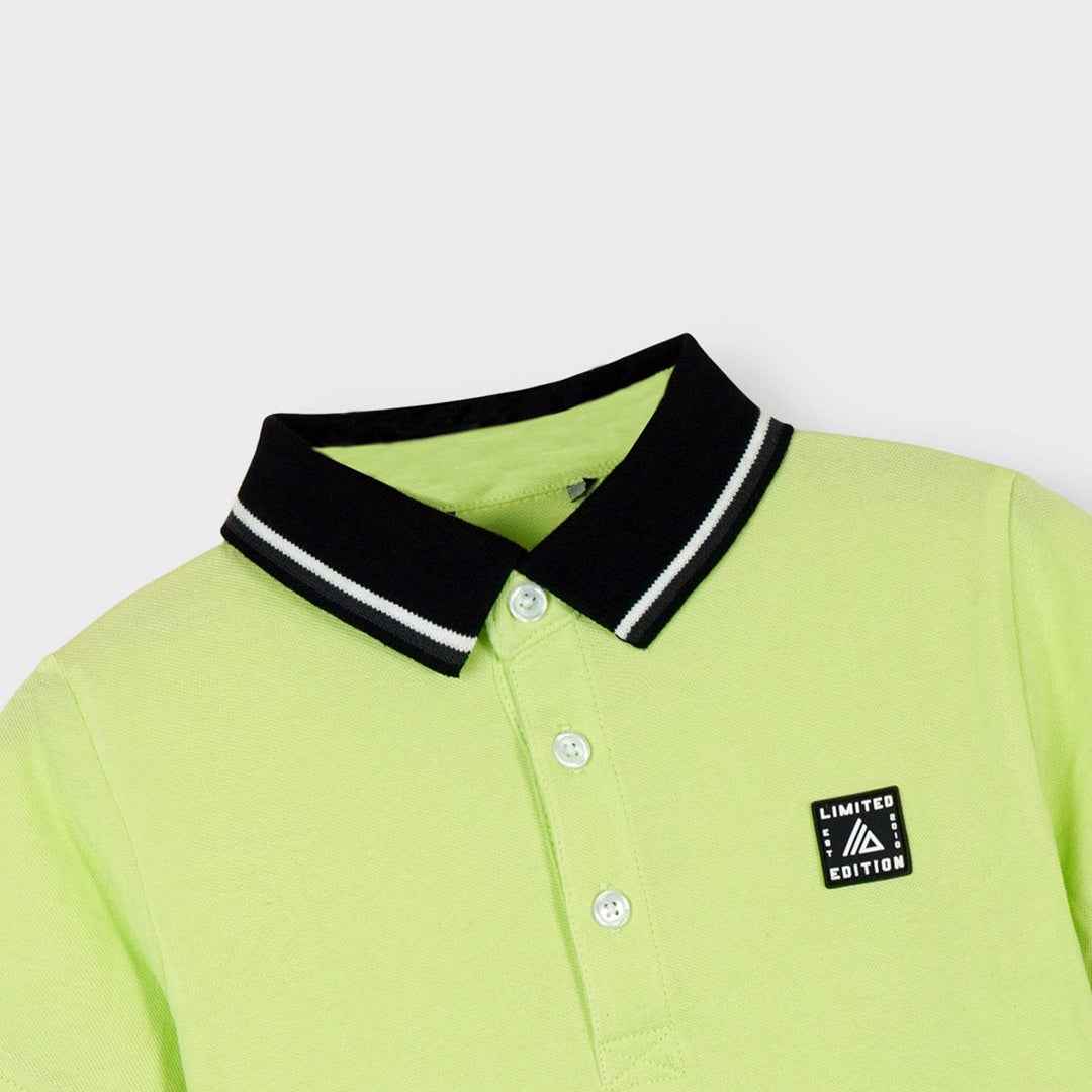 Kids Neon Green Polo Shirt - Trendy Summer Wear for Stylish Kids