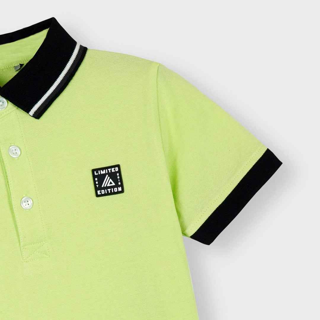 Kids Neon Green Polo Shirt - Trendy Summer Wear for Stylish Kids