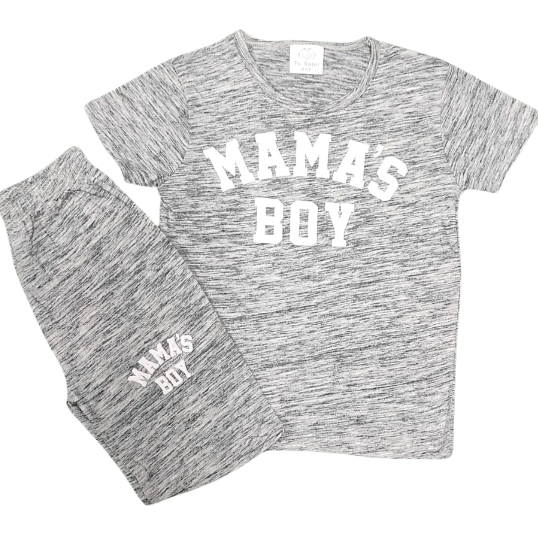 MAMA'S BOY Summer Outfit - Trendy Cotton Outfit for Kids