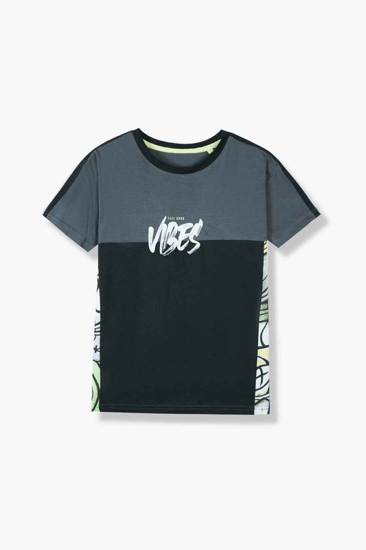 Kids Summer Cotton T-Shirt - Feel Good Vibes Design