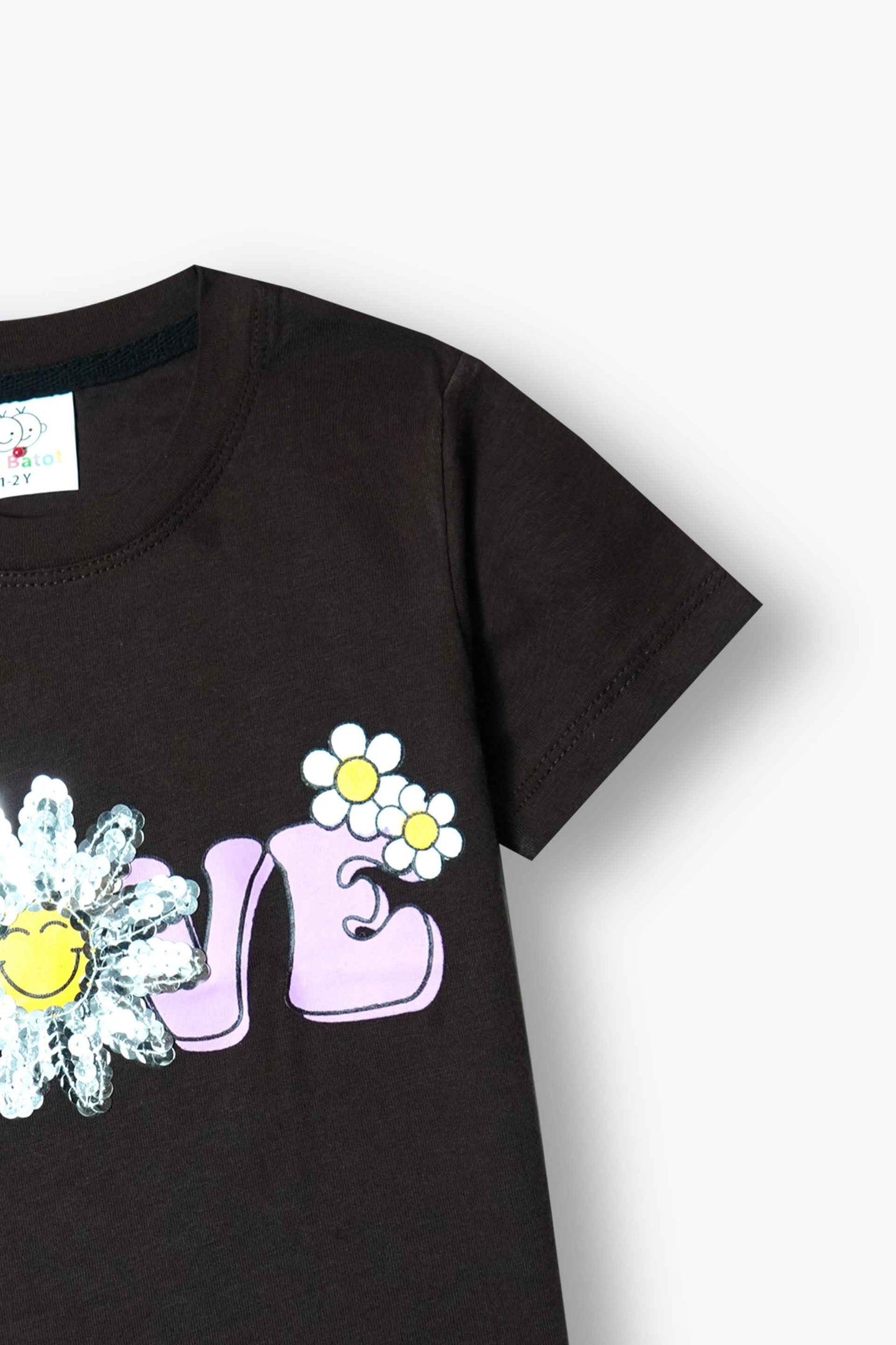 Girls Summer Cotton Outfit - LOVE Daisy Print Set