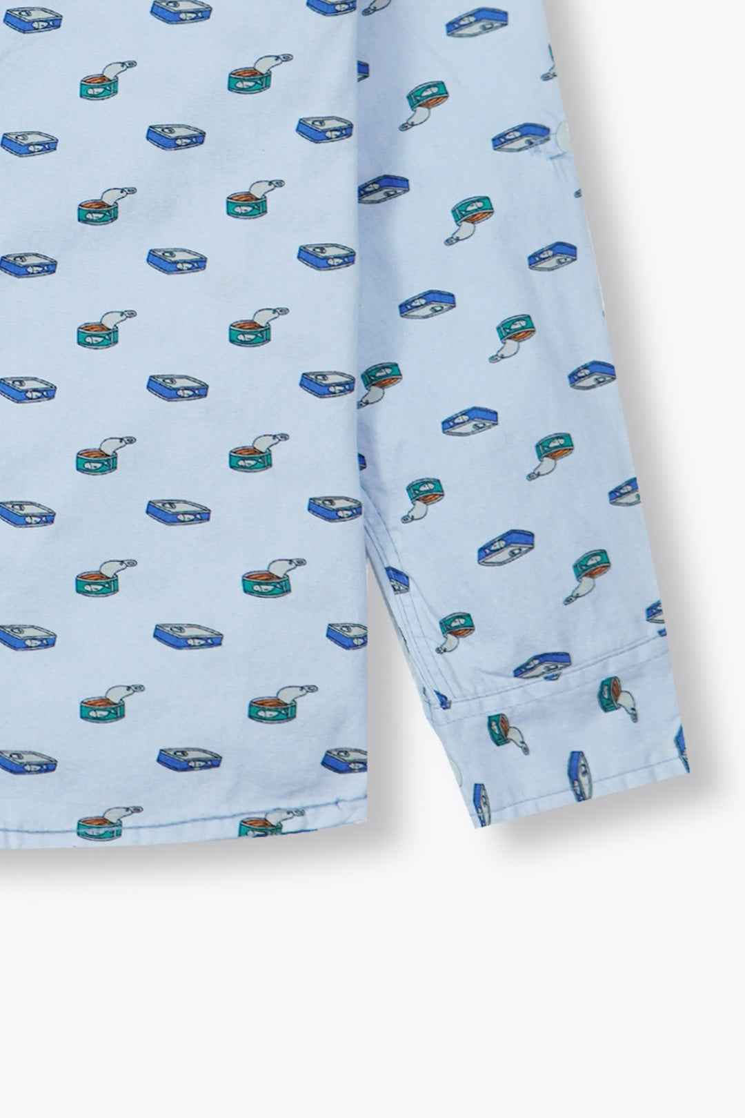 Boys' Light Blue Shirt – Trendy & Comfortable Cotton Print