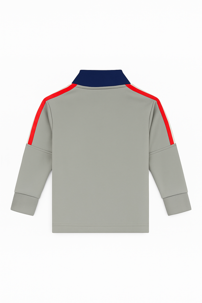 Grey Messi Track Jacket - Trendy Winter Style for Sports Enthusiasts - Alozmak