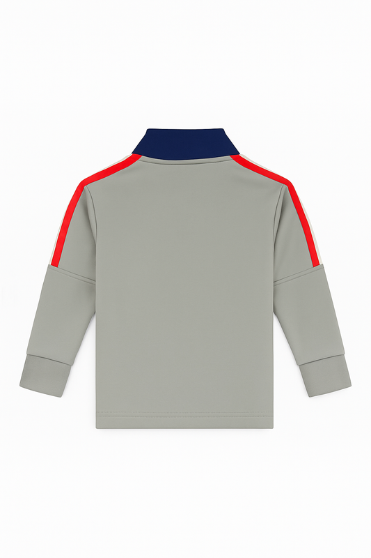 Grey Messi Track Jacket - Trendy Winter Style for Sports Enthusiasts - Alozmak