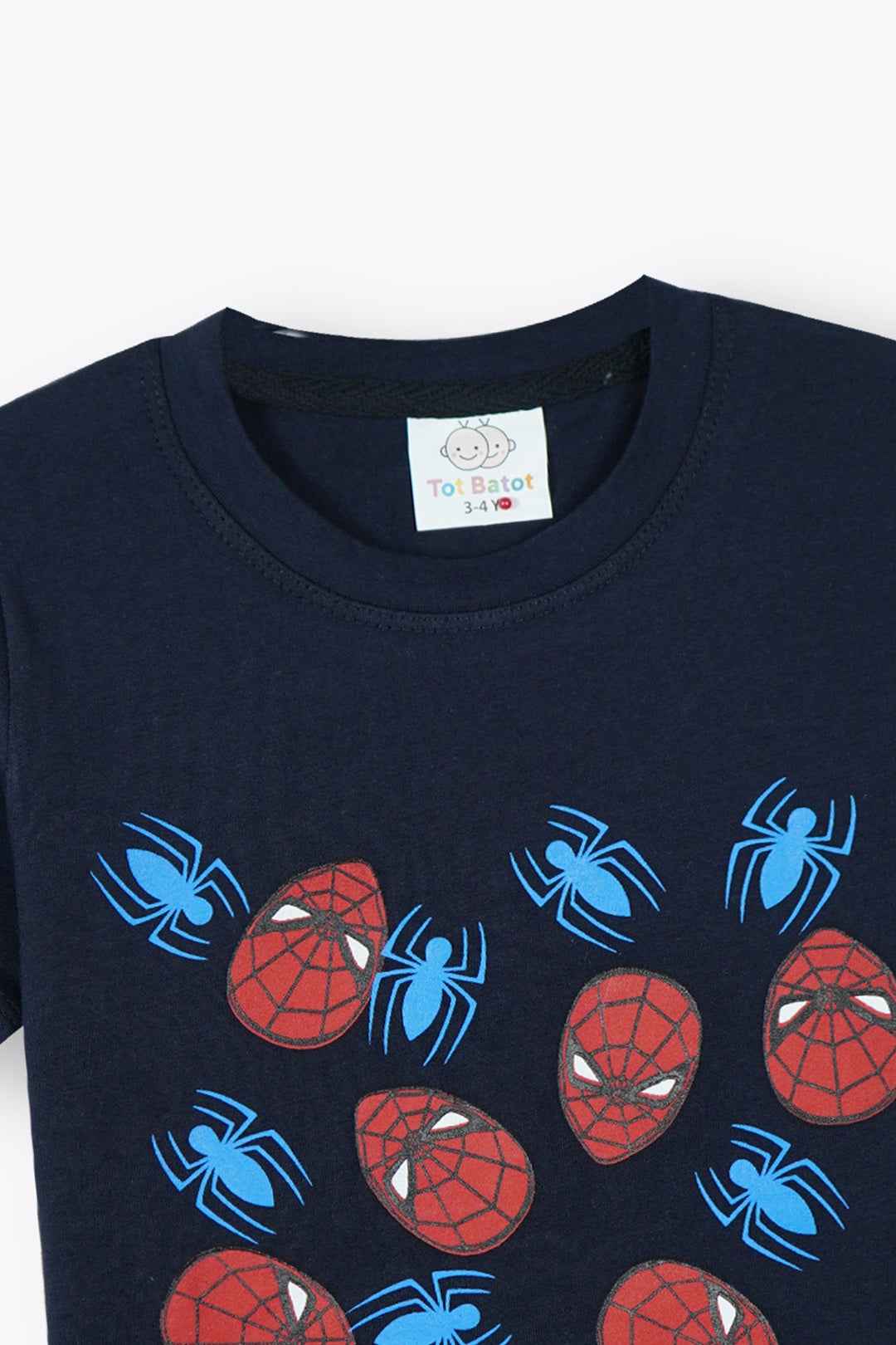Boys Spidey Print Co-Ord Set - Navy Blue Summer Outfit by Alozmak