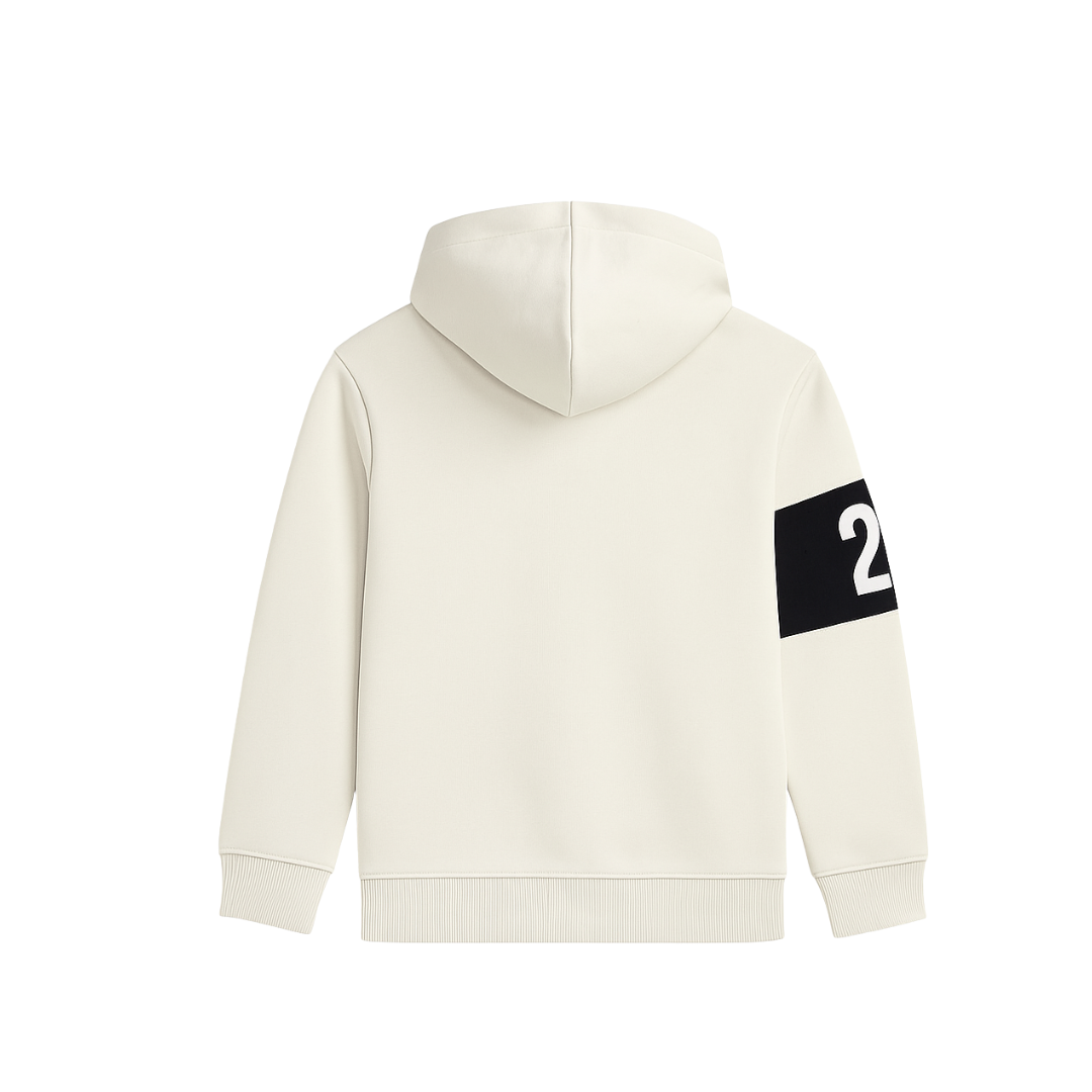 Stylish Beige Hoodie for Kids - Warm and Sporty Essential for Winter
