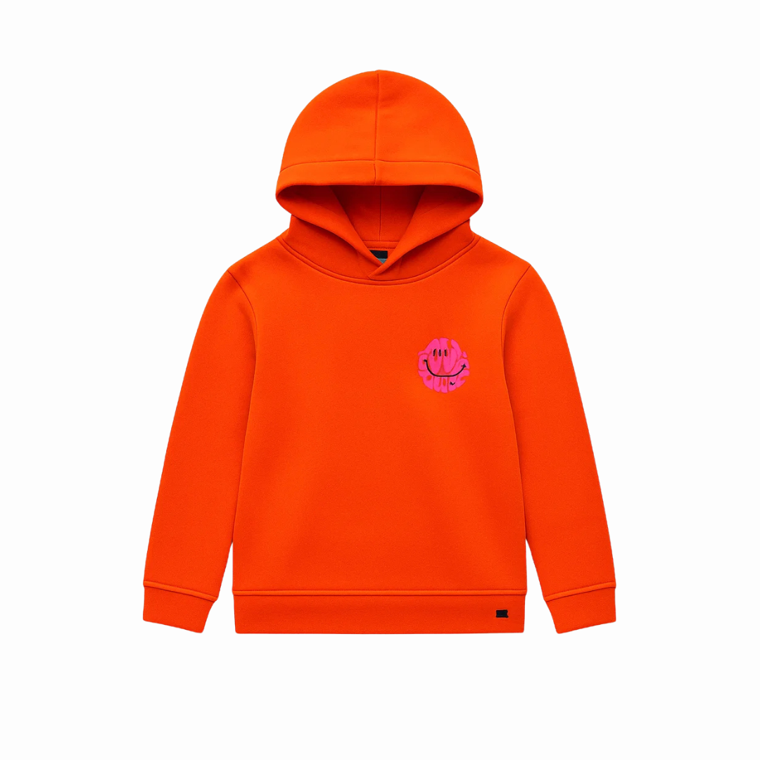 Bright Orange Kids Hoodie – Trendy & Comfortable