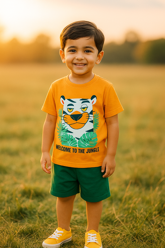 Garfield Cotton Co-Ord Set for Kids – Trendy and Comfortable Summer Wear