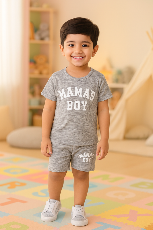 MAMA'S BOY Summer Outfit - Trendy Cotton Outfit for Kids