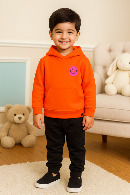 Bright Orange Kids Hoodie – Trendy & Comfortable