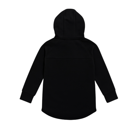 Classic Black Winter Hoodie for Kids - Cozy Zip-Up Style for Cold Days
