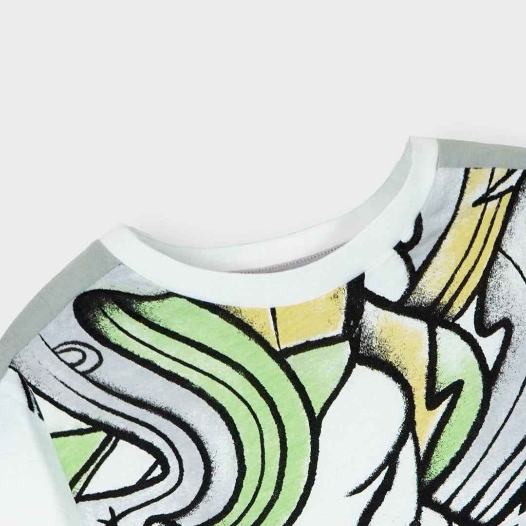 Kids Graffiti Print T-Shirt – Stylish Summer Cotton Tee for Kids