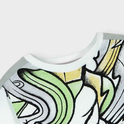 Kids Graffiti Print T-Shirt – Stylish Summer Cotton Tee for Kids