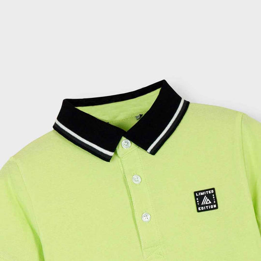 Kids Neon Green Polo Shirt - Trendy Summer Wear for Stylish Kids