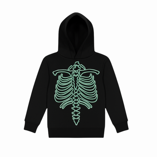 Cool Ribcage Graphic Hoodie Kids - Cozy Winter Edition
