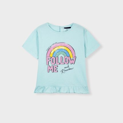 Girls' "Follow Me and Rainbow" T-Shirt – Cute & Stylish