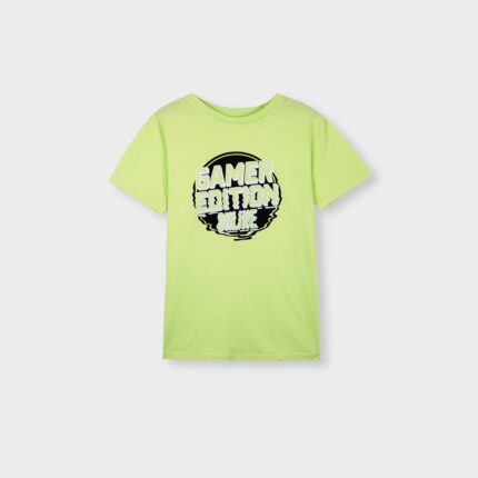 Boys "Gamer Edition Online" Neon Green T-Shirt – Cool Gaming Style