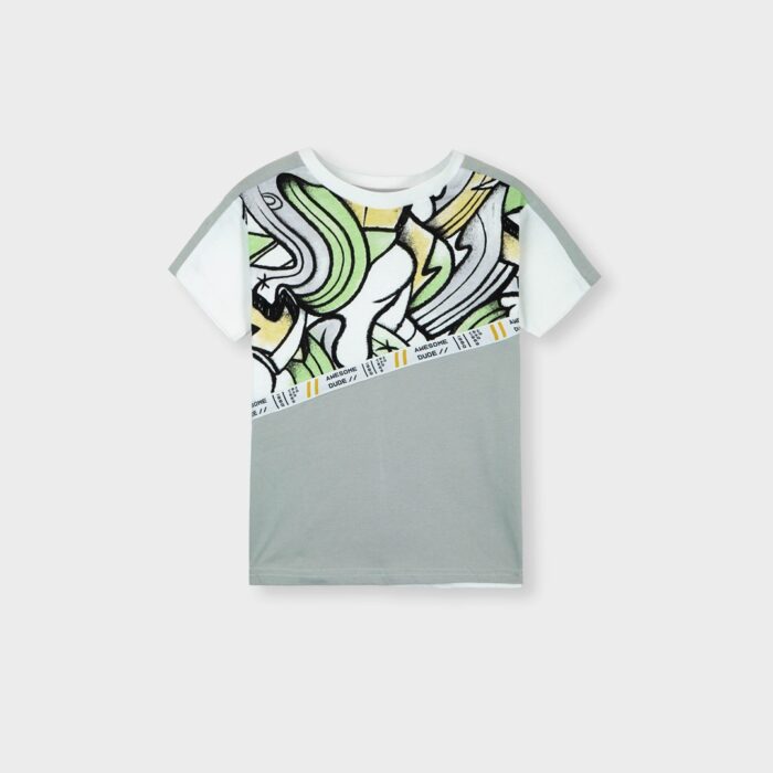 Kids Stylish Graffiti Print T-Shirt – Summer Cotton Tee