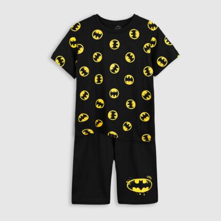 Boys’ Batman Cotton Summer Set – Black (Trendy & Comfortable)