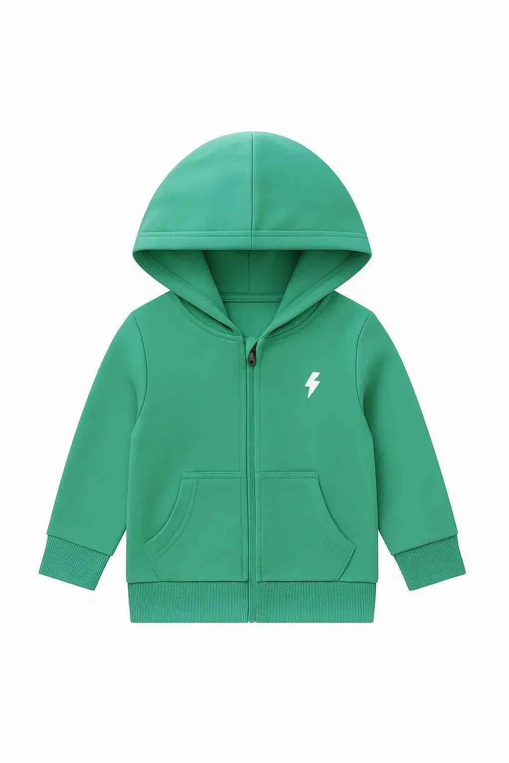 Kids Green Zip-Up Hoodie – Winter Cozy Edition – Alozmak